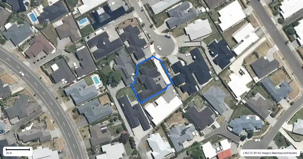 Property context map for 16 Rich Rise, Havelock North