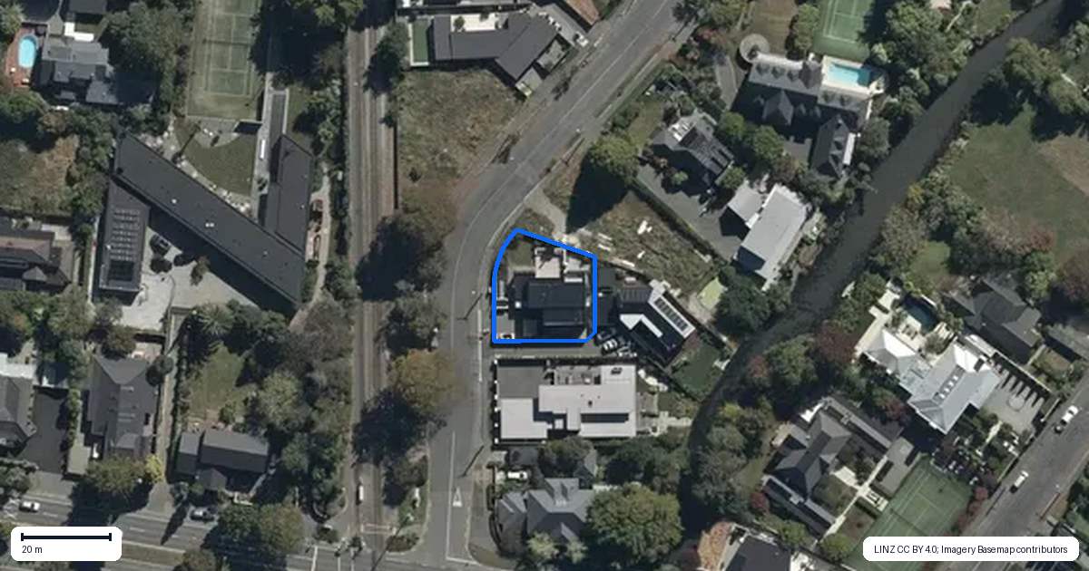 Property context map for 6 Clifford Avenue, Merivale, Christchurch