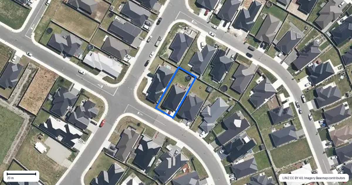 Property context map for 20 Stackwood Avenue, Woodend