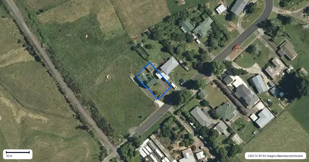 Property context map for 7 Stirling Street, Te Aroha
