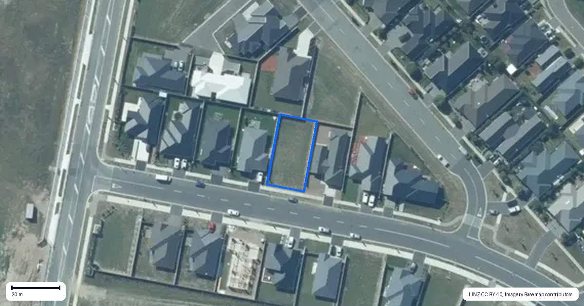 Property context map for 9 Edgar Way, Rolleston