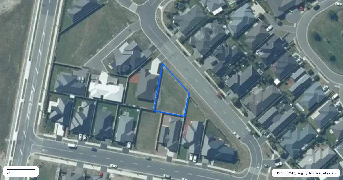 Property context map for 587 East Maddisons Road, Rolleston