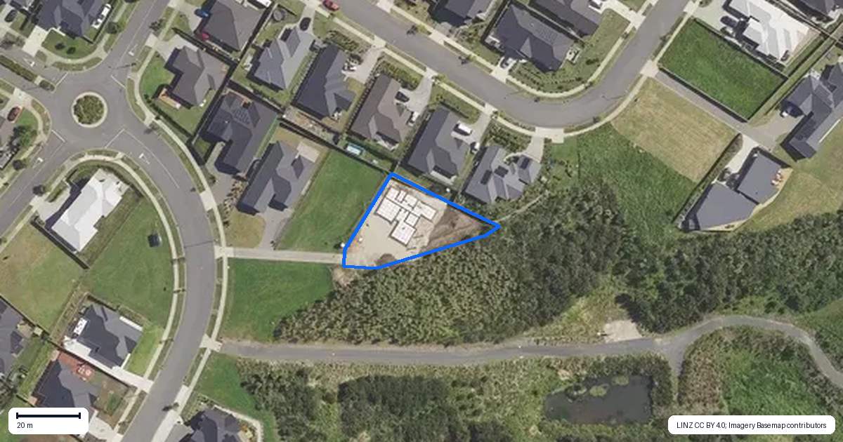 Property context map for 17 Flounder Drive, Omokoroa