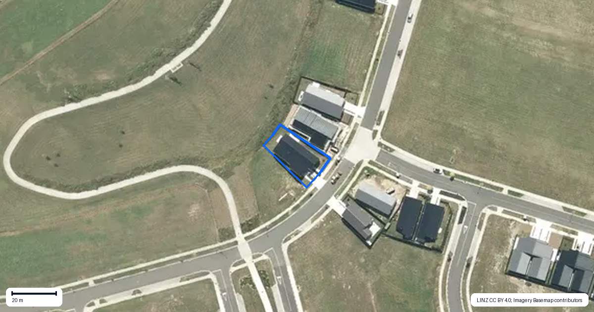 Property context map for 20 Whatahuhu Street, Te Kauwhata