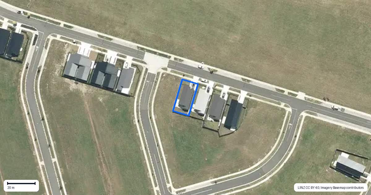 Property context map for 22 Te Mamae Street, Te Kauwhata
