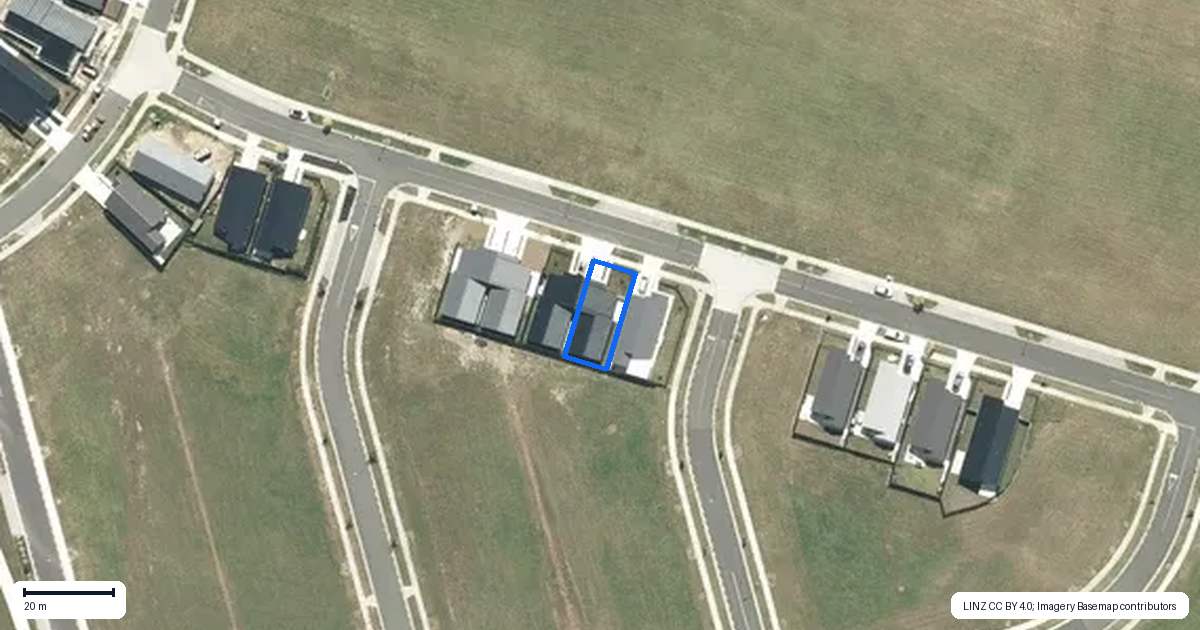 Property context map for 16 Te Mamae Street, Te Kauwhata