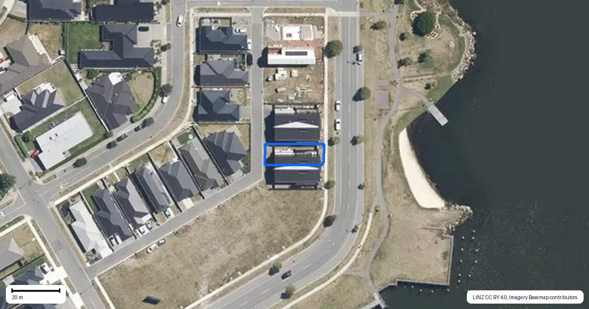 Property context map for 19B Lakeside Drive, Pegasus
