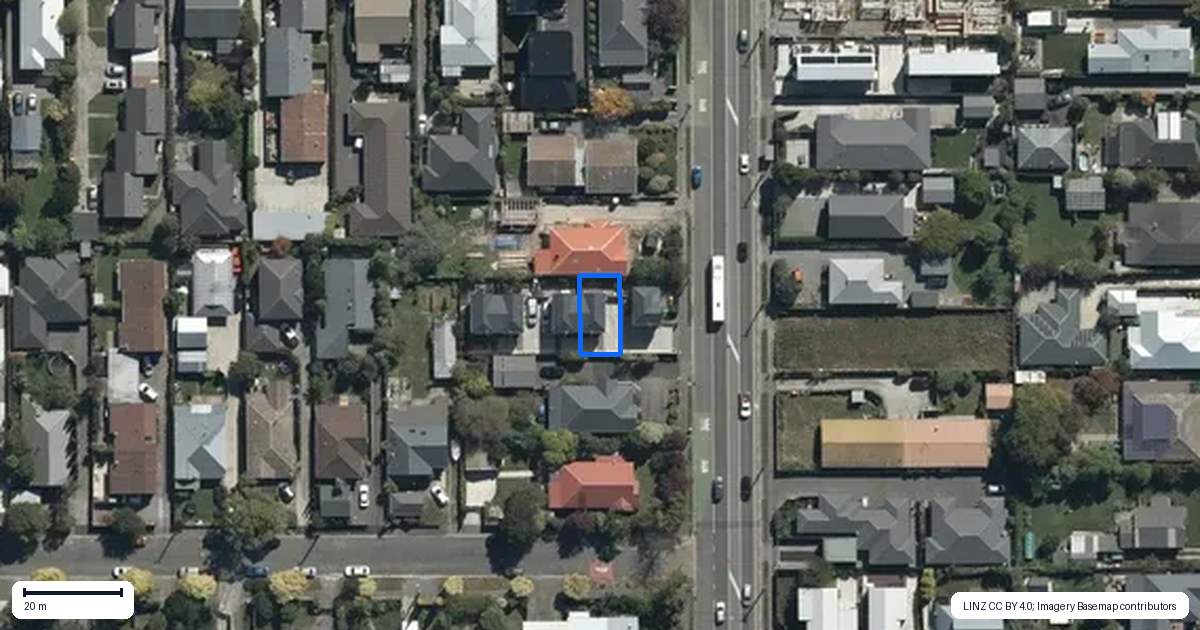 Property context map for 2/135 Hills Road, Edgeware, Christchurch