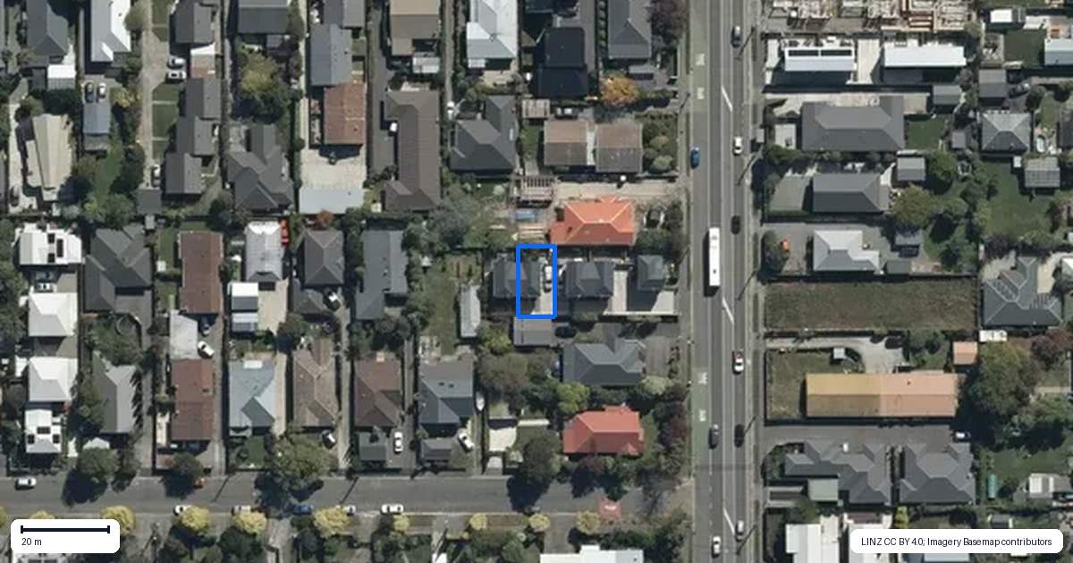 Property context map for 4/135 Hills Road, Edgeware, Christchurch