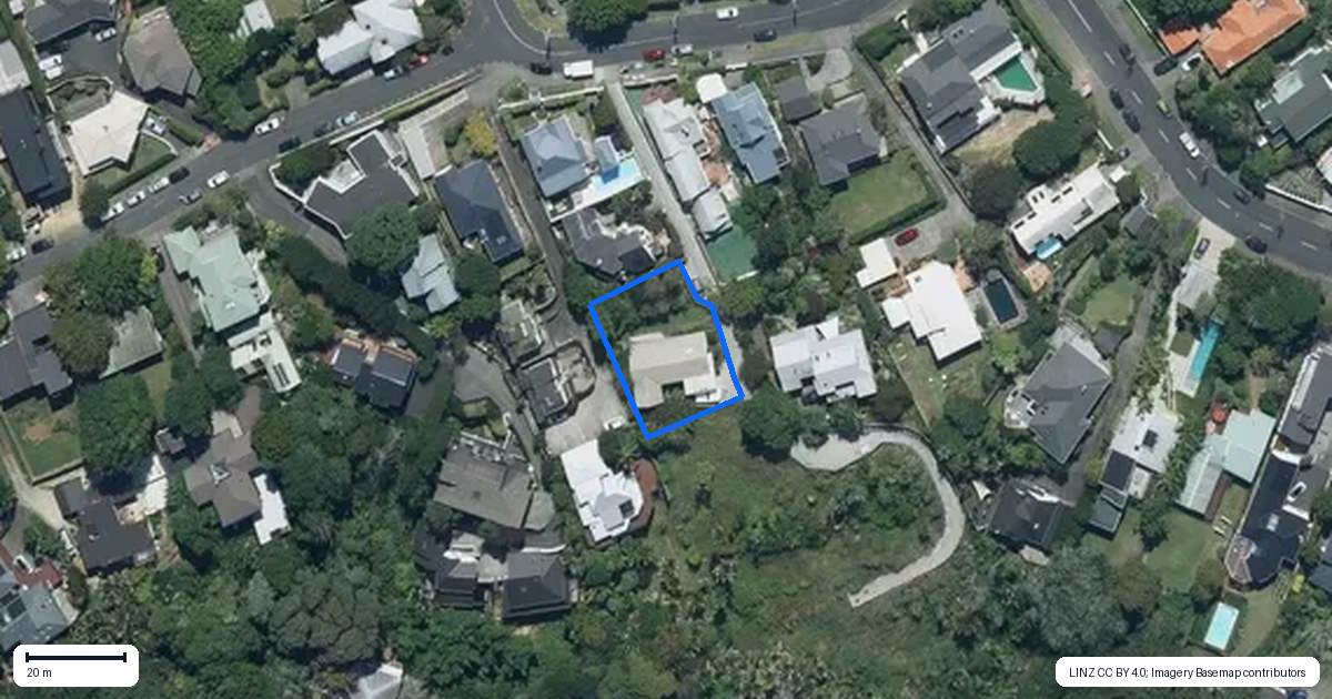 Property context map for 21 Bell Road, Remuera, Auckland