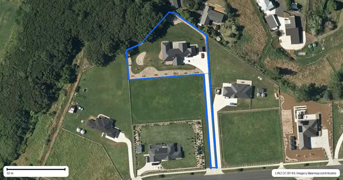 Property context map for 22 Kaipo Heights Drive, Onewhero