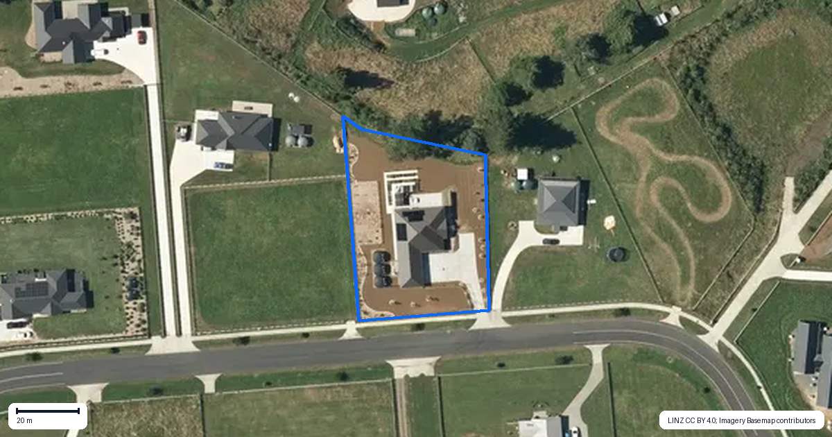 Property context map for 16 Kaipo Heights Drive, Onewhero