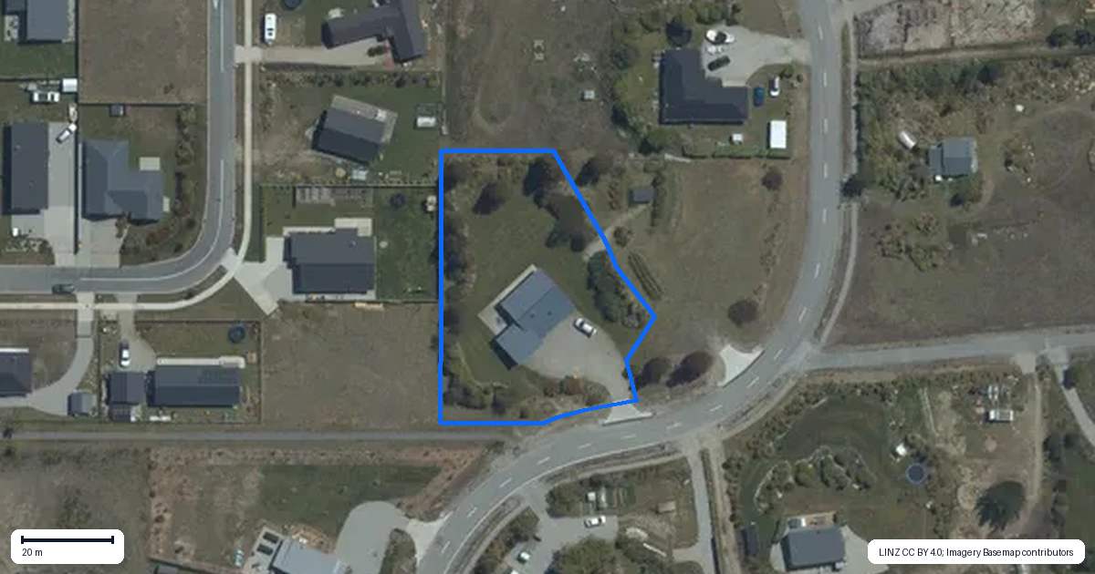 Property context map for 58 Grandview Road, Lake Hawea