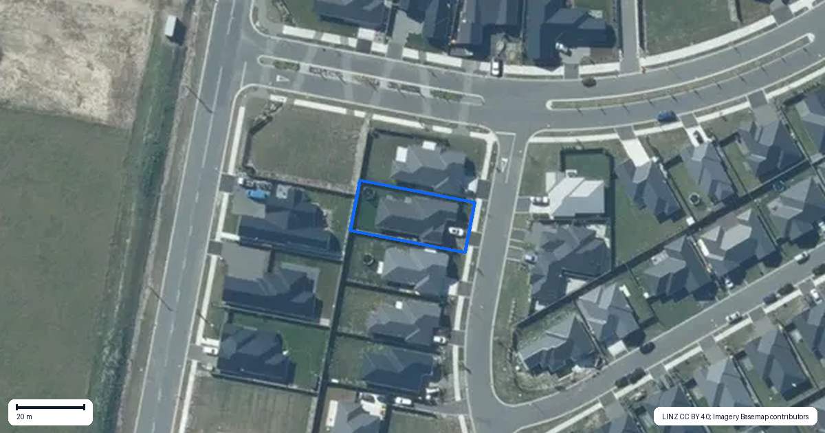 Property context map for 41 Sanders Way, Rolleston