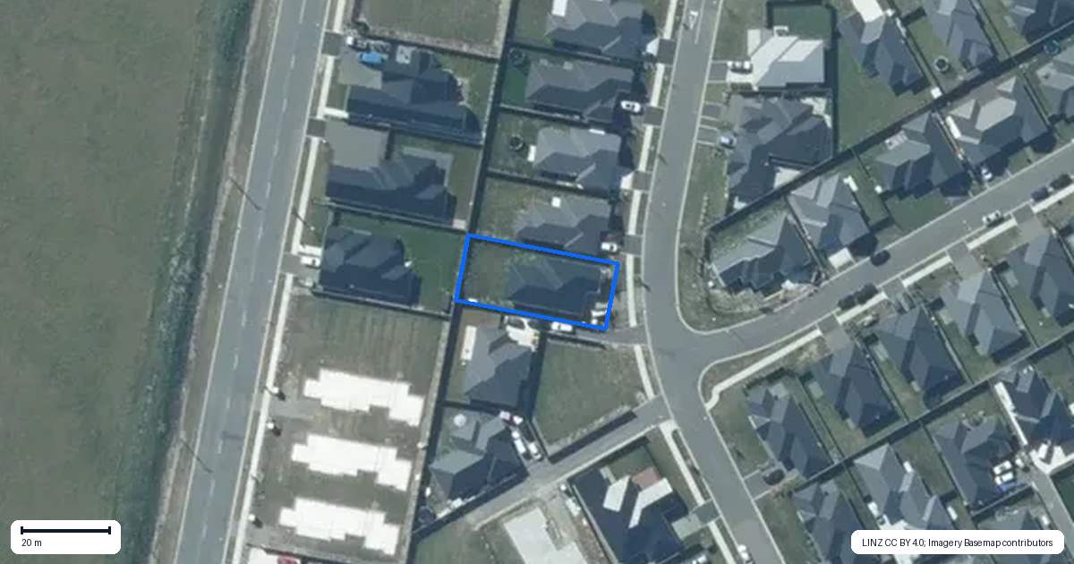 Property context map for 35 Sanders Way, Rolleston