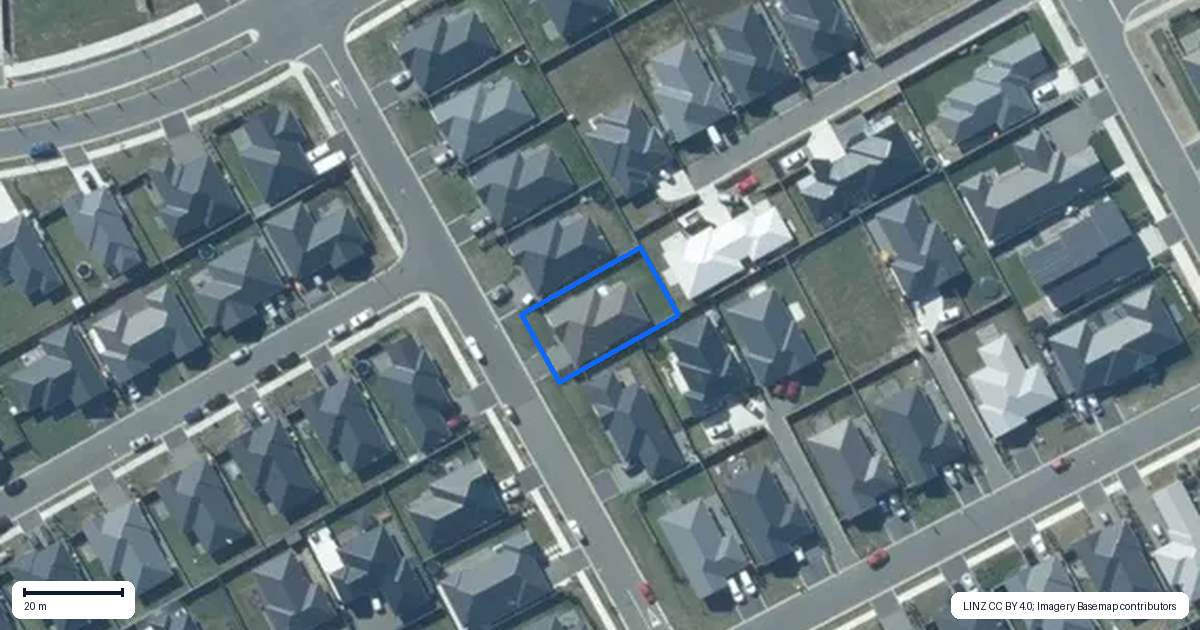 Property context map for 14 Verstappen Drive, Rolleston