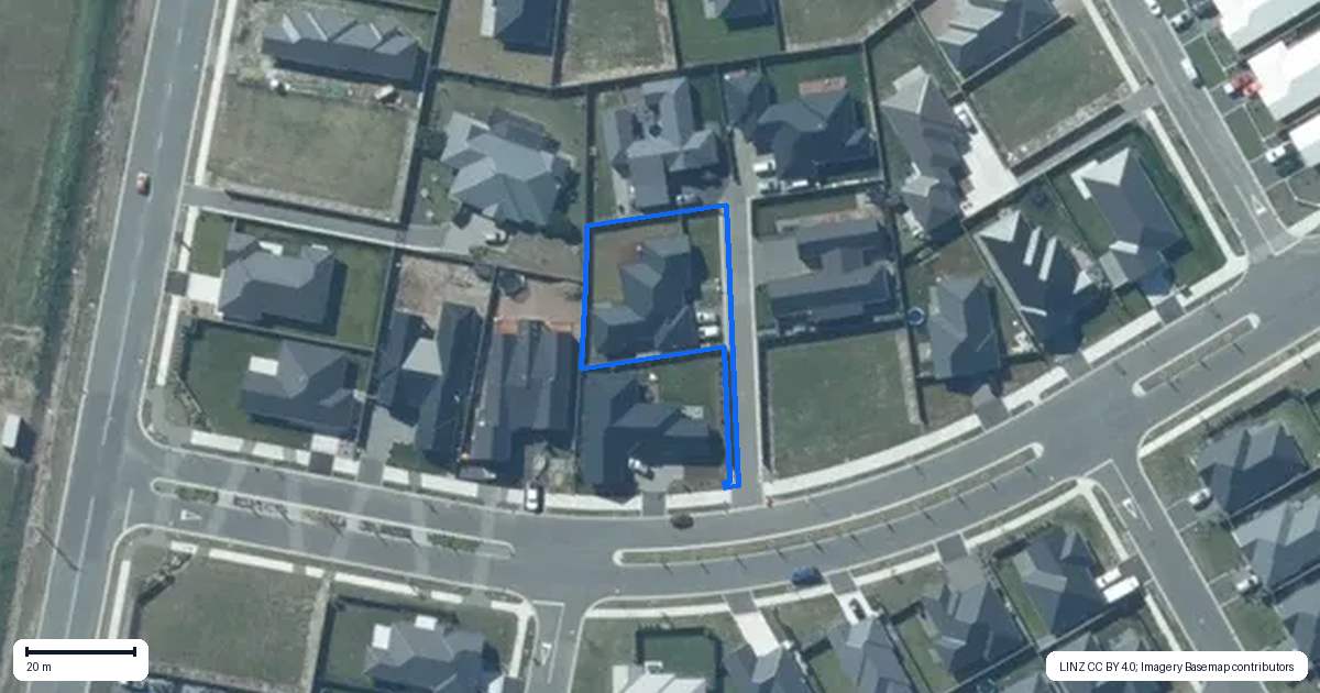 Property context map for 84 Westmoor Boulevard, Rolleston