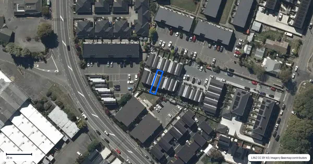 Property context map for 17/15 Bunyan Street, Waltham, Christchurch
