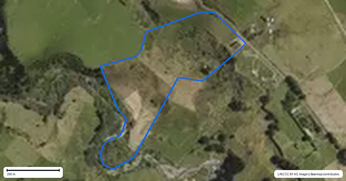 Property context map for 200 Garfield Road, Norsewood