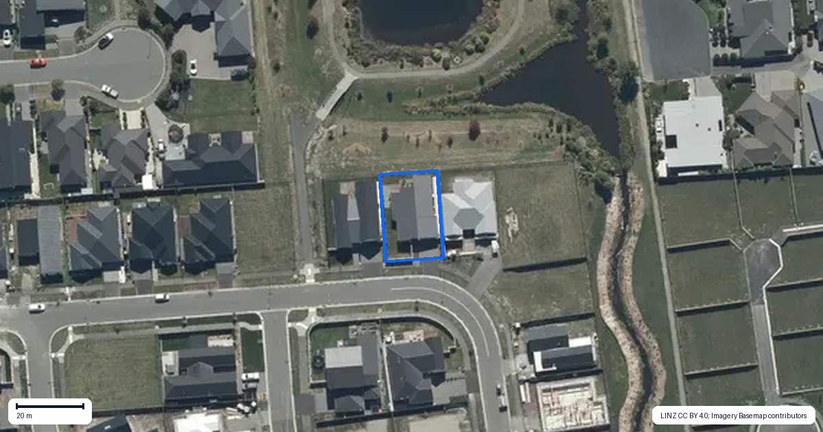 Property context map for 43 Timara Crescent, Marshland, Christchurch