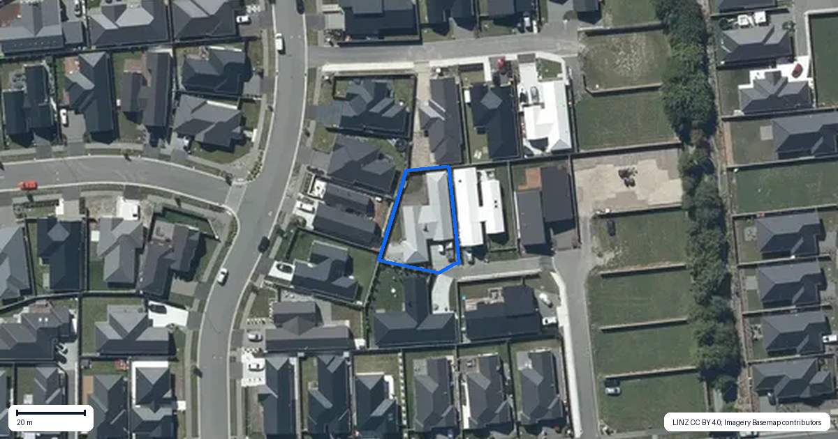 Property context map for 7 Baker Estate Lane, Halswell, Christchurch