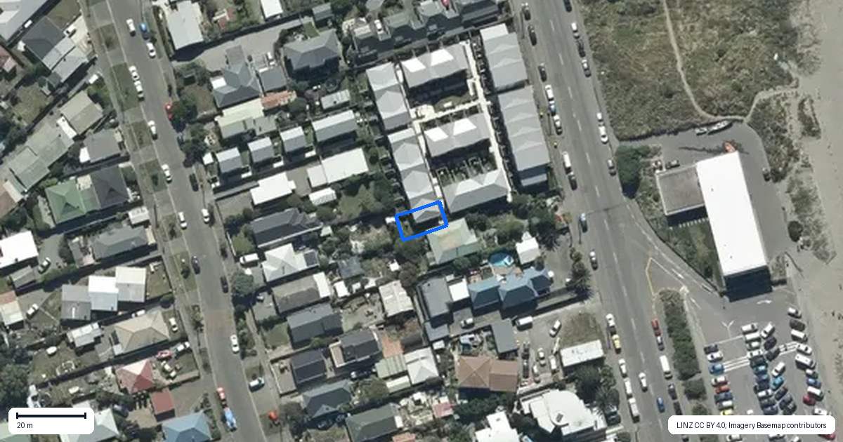 Property context map for 32/180 Marine Parade, New Brighton, Christchurch