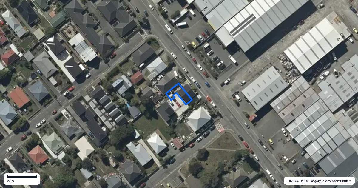Property context map for 2/21 Clarence Street South, Addington, Christchurch