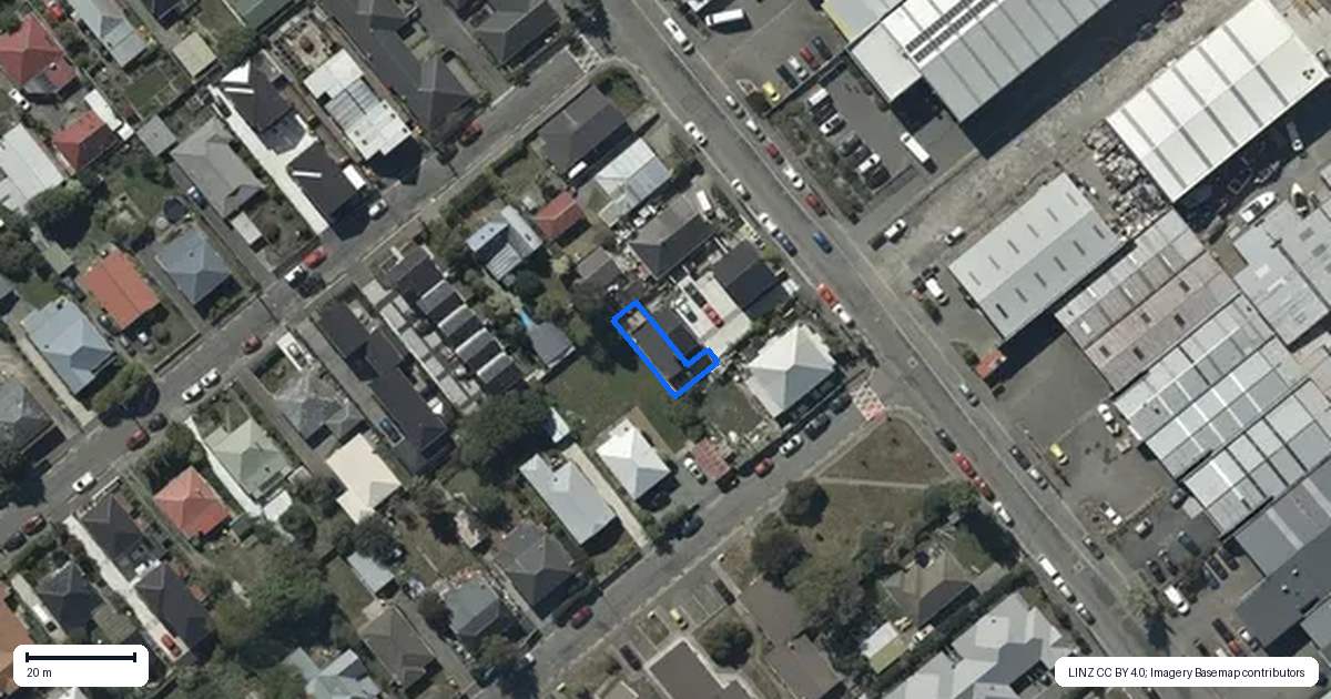 Property context map for 4/21 Clarence Street South, Addington, Christchurch