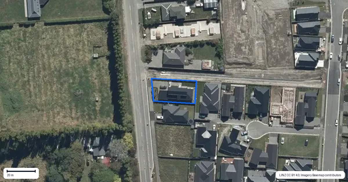 Property context map for 308 Highsted Road, Casebrook, Christchurch