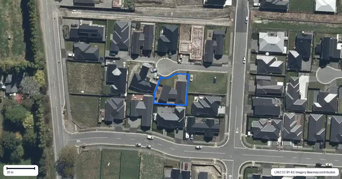 Property context map for 3 Millstead Lane, Casebrook, Christchurch