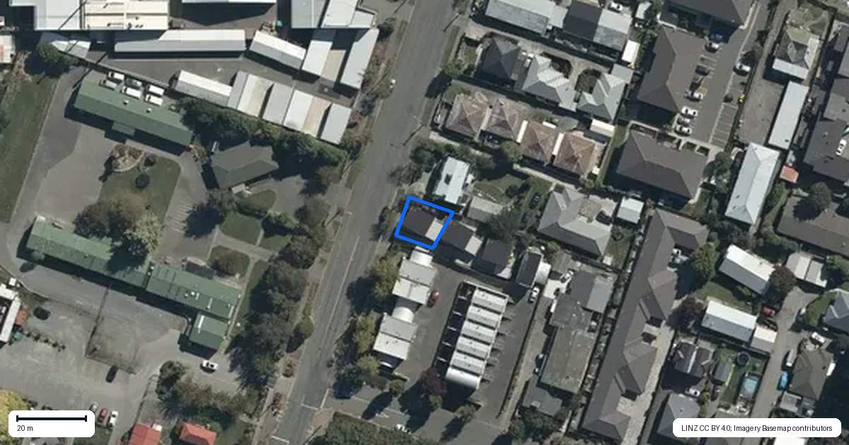 Property context map for 46A Nursery Road, Phillipstown, Christchurch