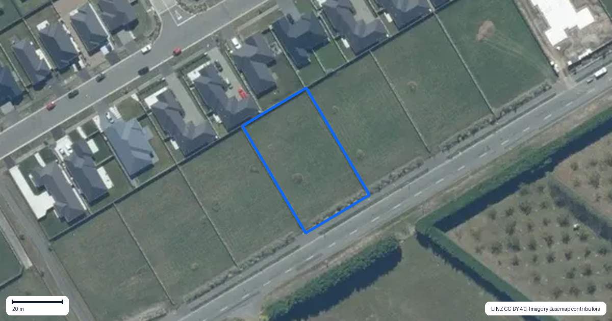 Property context map for 640B Selwyn Road, Rolleston