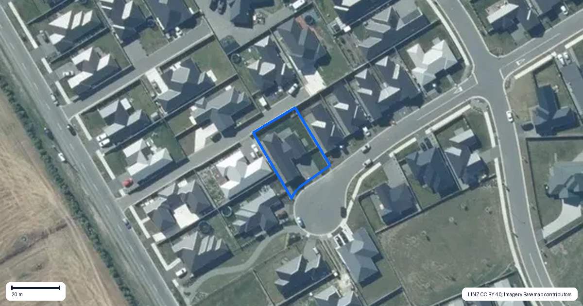 Property context map for 12 Alex Place, Rolleston