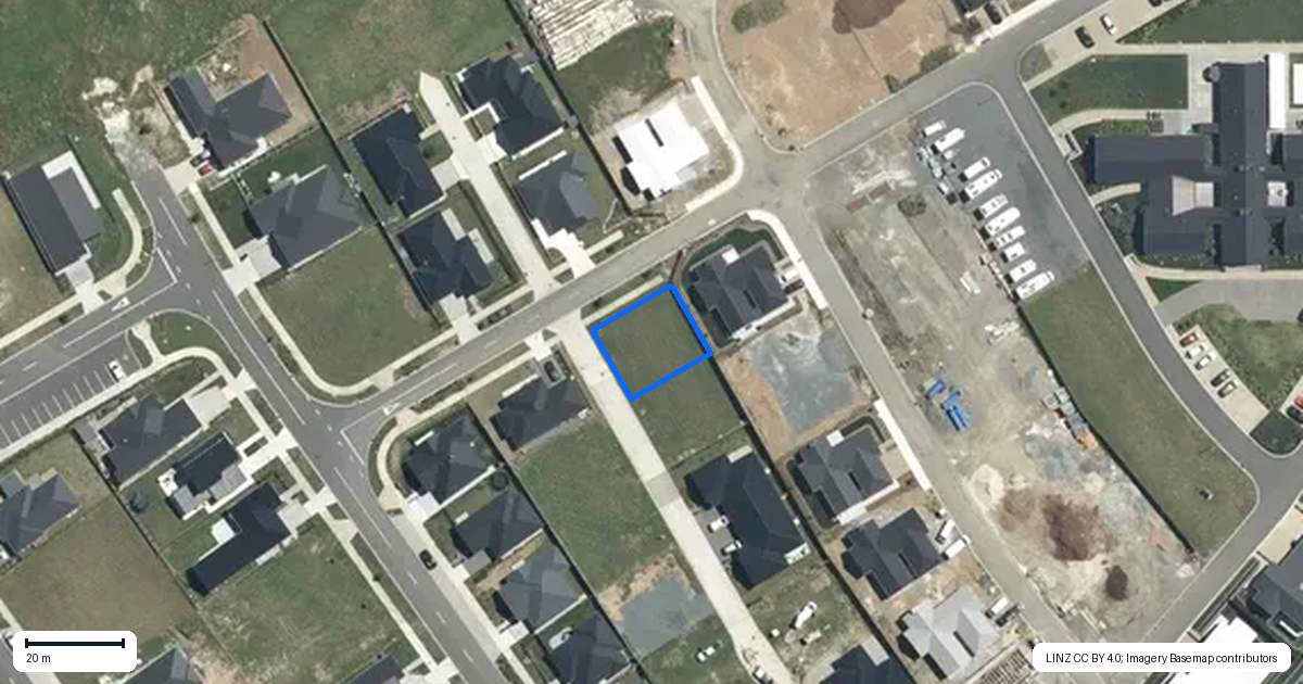 Property context map for 1 Crawford Lane, Morrinsville