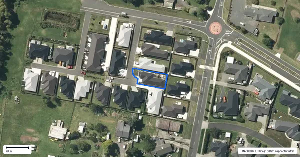 Property context map for 7 Purei Place, Ngaruawahia