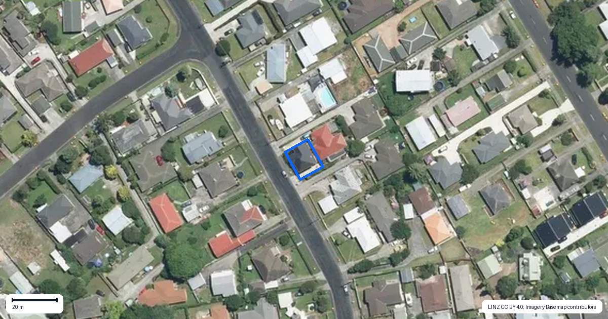 Property context map for 26B Cameron Street, Papakura