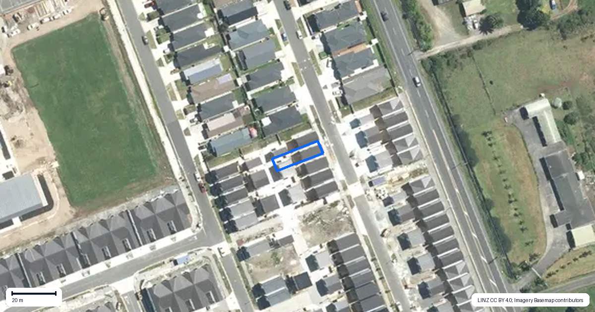 Property context map for 29 Survila Street, Papakura