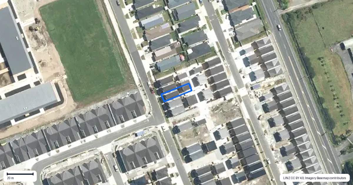 Property context map for 38 Opoka Street, Papakura