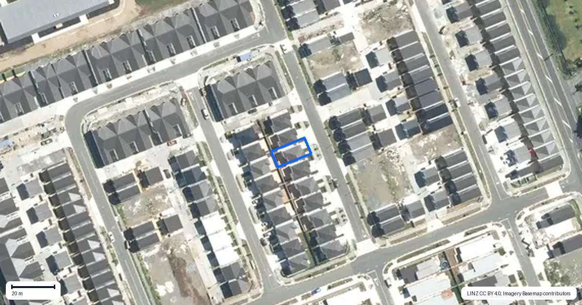 Property context map for 53 Opoka Street, Papakura