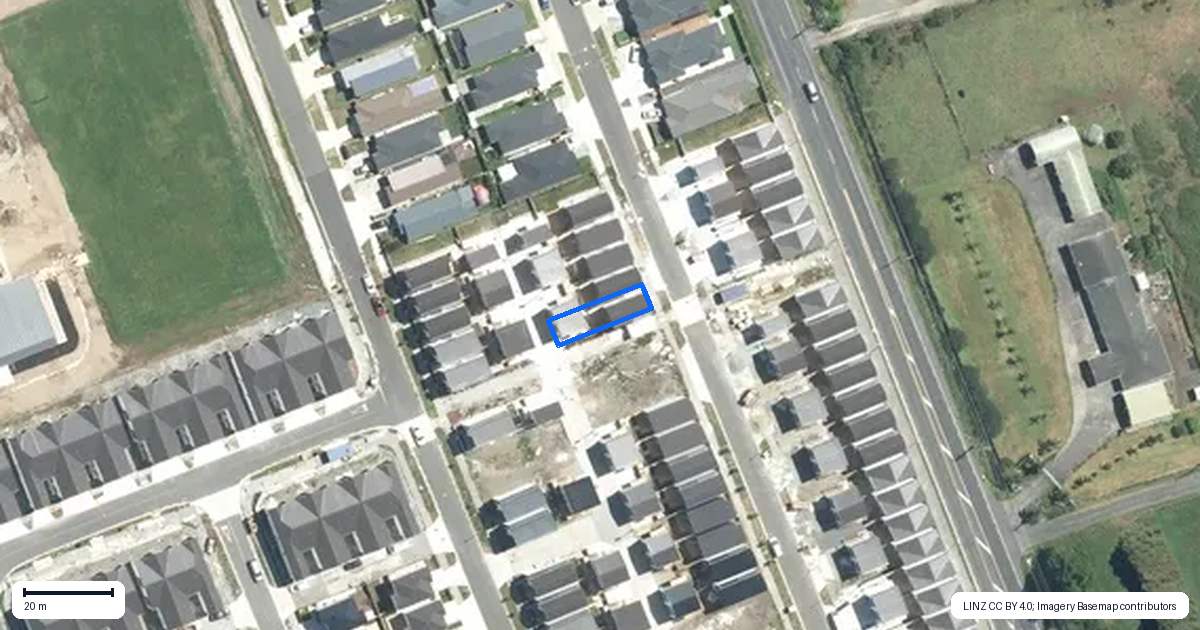 Property context map for 35 Survila Street, Papakura