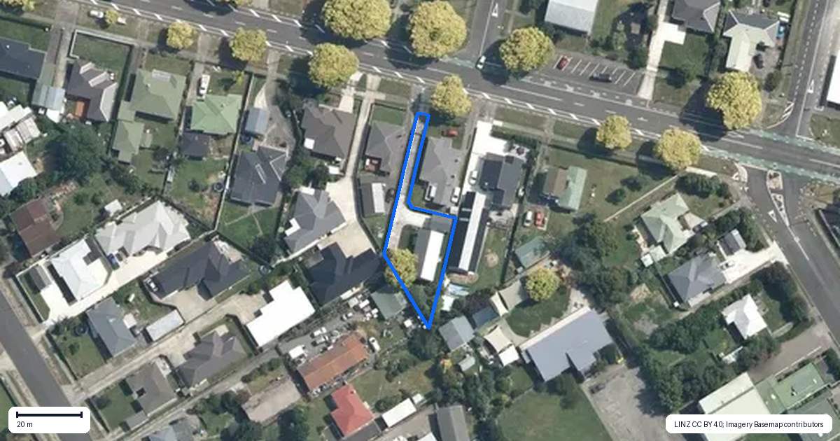 Property context map for 41A North Street, Feilding
