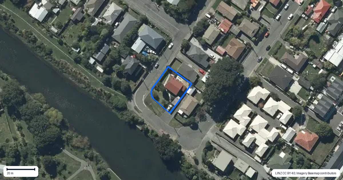 Property context map for 19 Catherine Street, Woolston, Christchurch