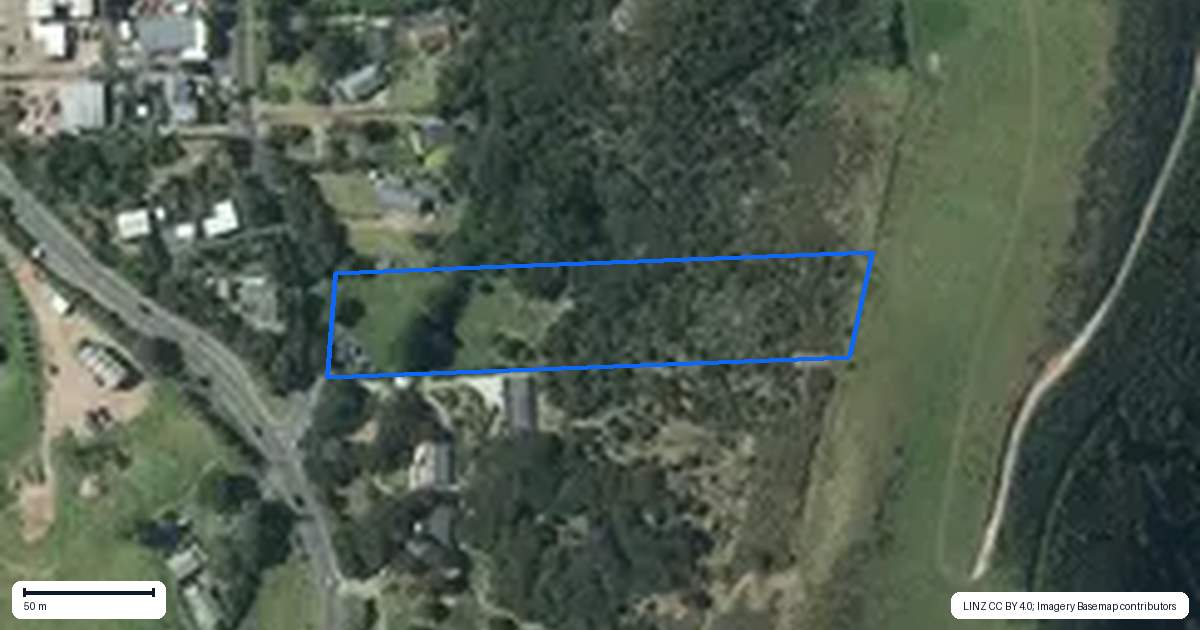 Property context map for 1B Erua Road, Ostend, Waiheke Island