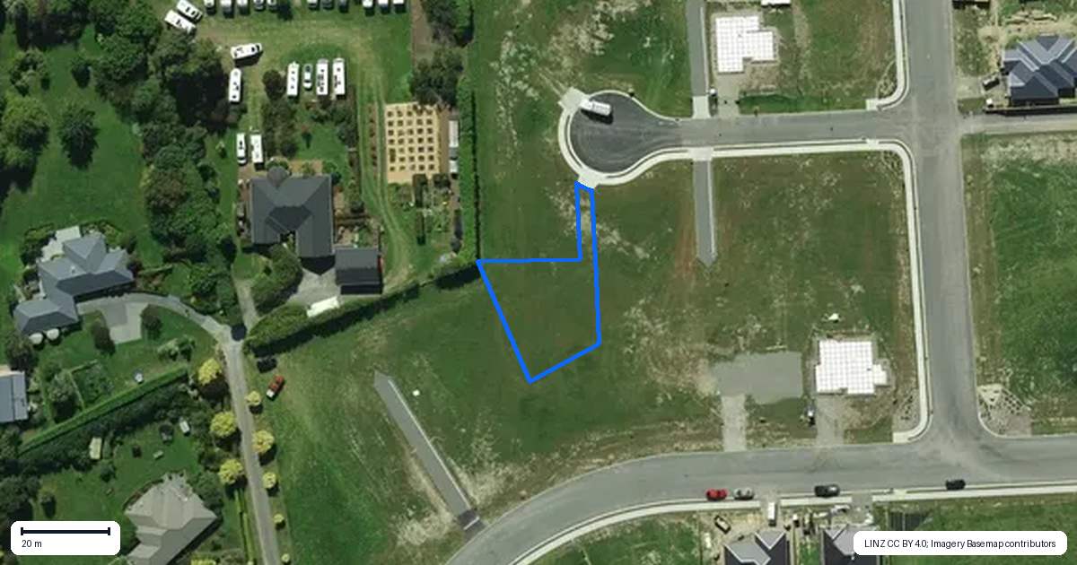 Property context map for 9 Yates Place, Amberley
