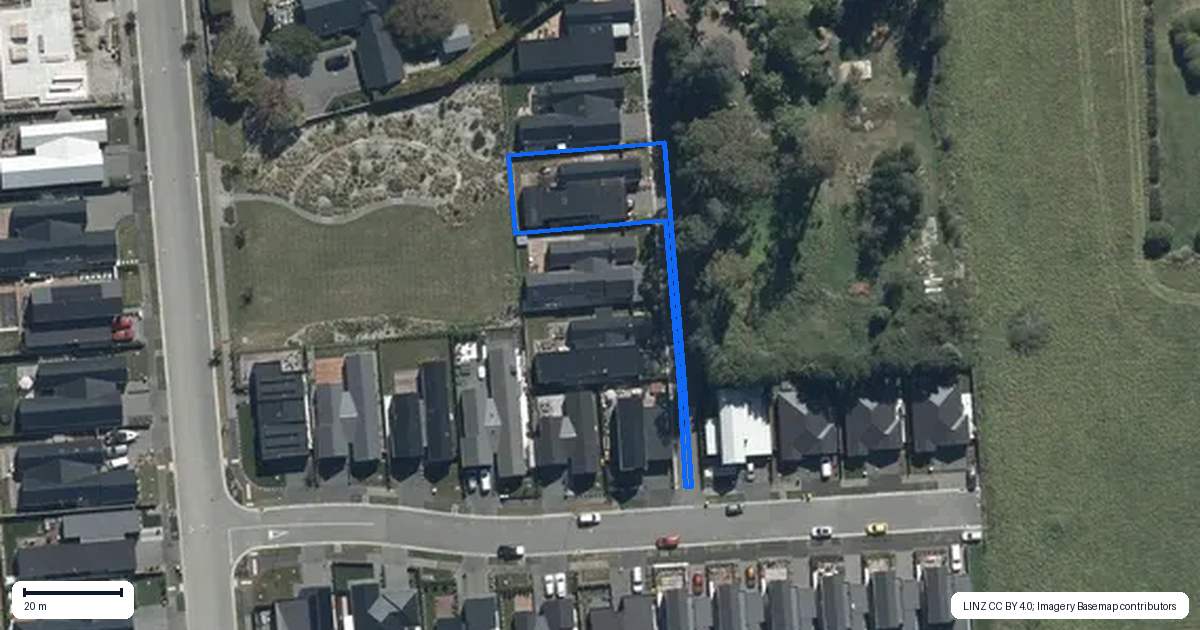 Property context map for 7 Lizard Lane, Casebrook, Christchurch