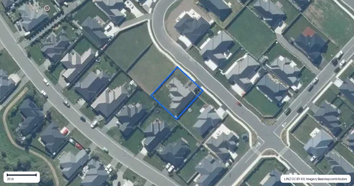 Property context map for 20 Lunn Crescent, Leeston