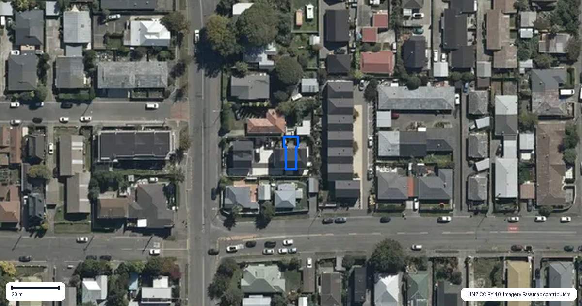 Property context map for 4/162 Springfield Road, St Albans, Christchurch