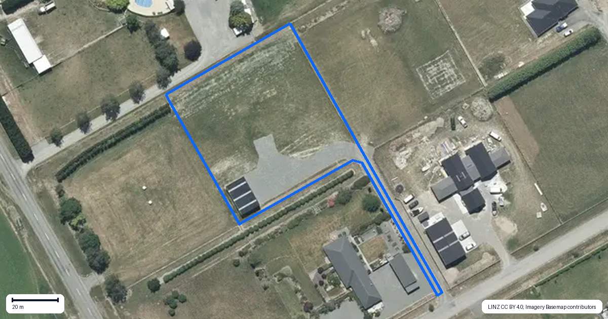 Property context map for 5 Westview Drive, Tinwald, Ashburton