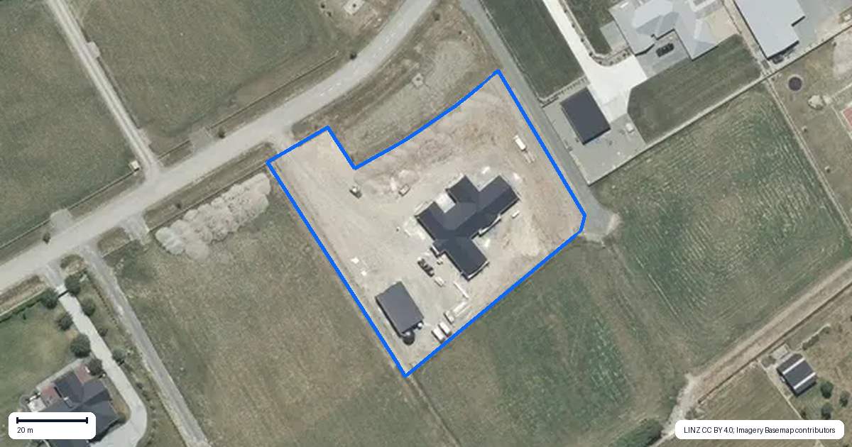 Property context map for 20 Westview Drive, Tinwald, Ashburton