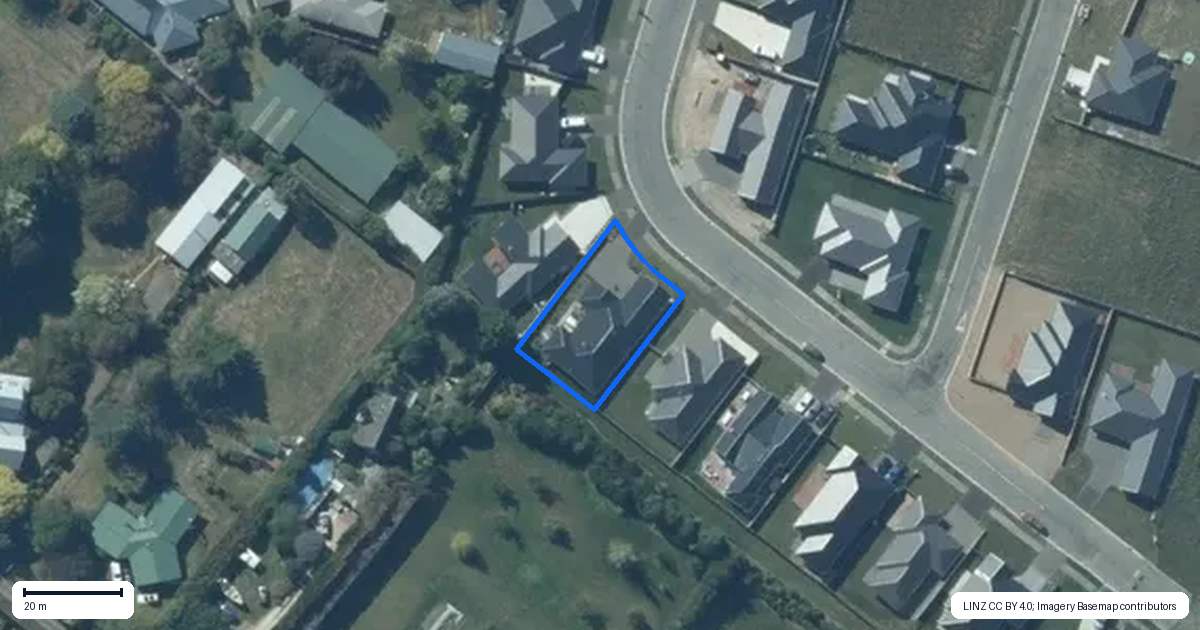 Property context map for 58 Suffolk Drive, Kirwee